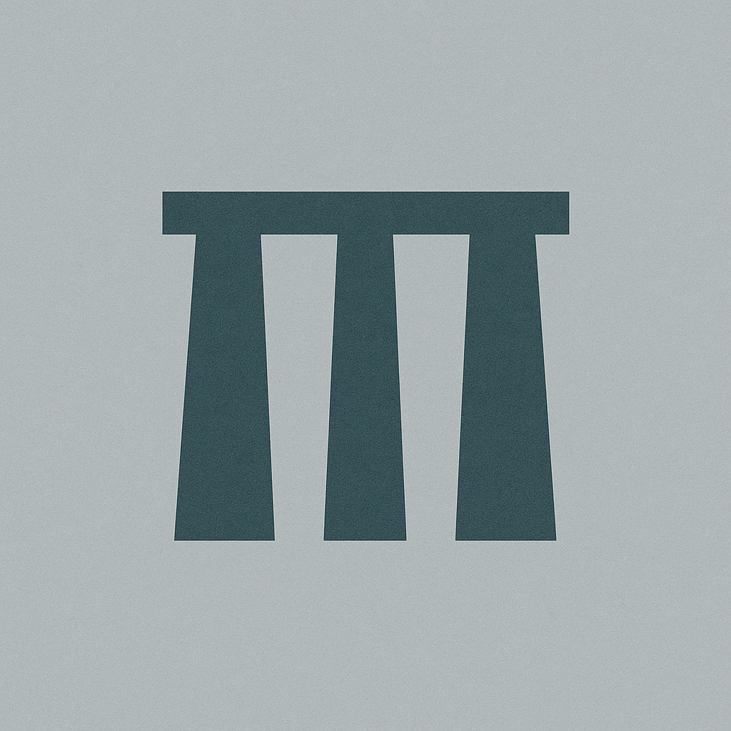 Ardenfall emblem with three pillars symbolizing the city connected by bridges in Emisphare Mythology